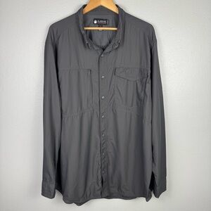 ALASKAN HARDGEAR Men's Gray Tech L/S Shirt 2XL Tall‎ Outdoor Fishing Hiking